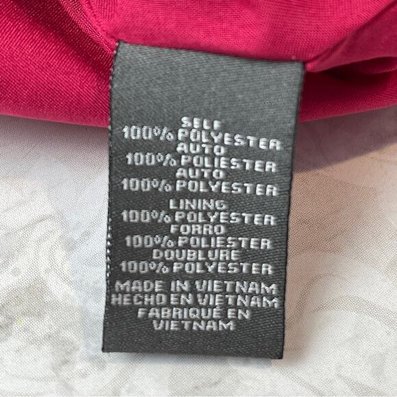 Vince Camuto Pink Silky Dress Layered Front Pleats Size 14 - Picture 13 of 14